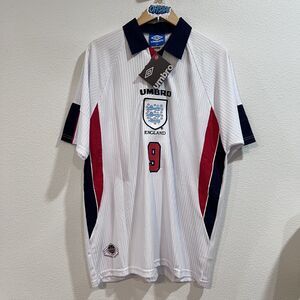 ** SEE VID ** Retro England #9 SHEARER World Cup 98 XXL